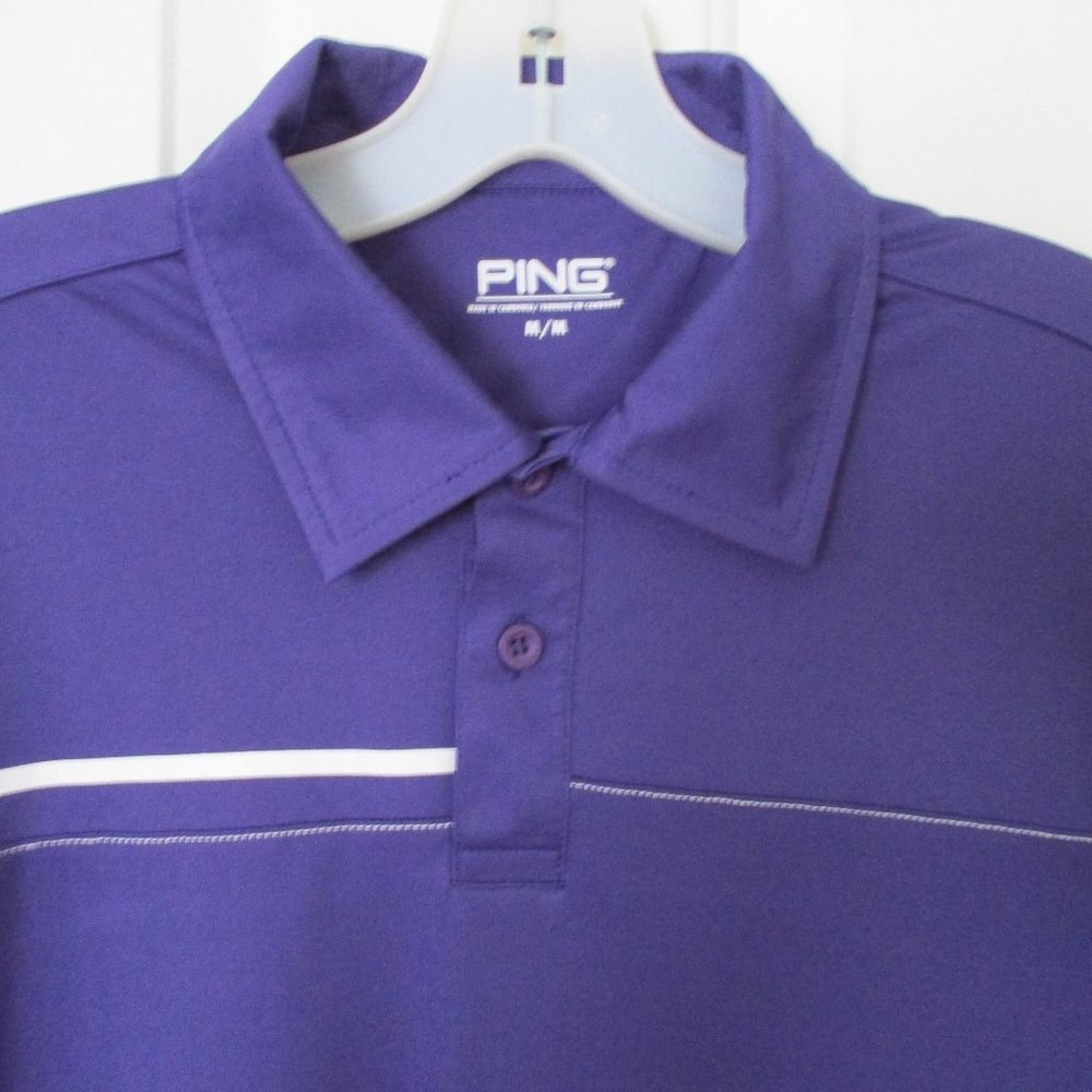 PING Mens S/S Purple Golf Polo Shirt NWOT - Medium